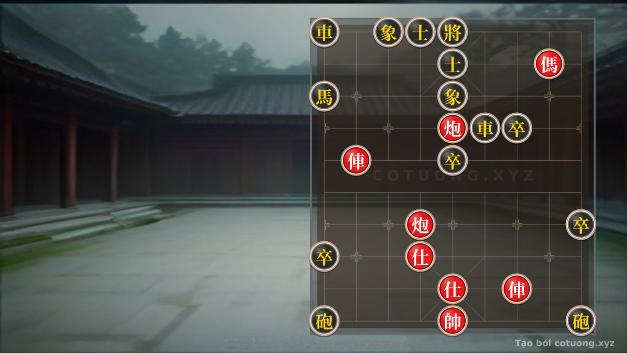 Thế cờ: Defensive Fluctuation: Black Rook on File 6 and Red Cannon on File 5 - Survival Tactics in a Level 1/10 Xiangqi Opening — Cờ Tướng Online