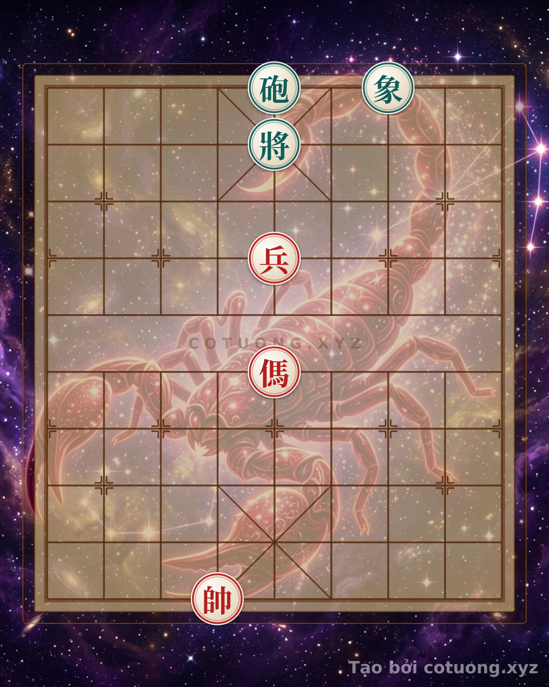 Challenge: Red Victory: Cannon Elephant - Vietnamese Chess Board - Can you solve it?