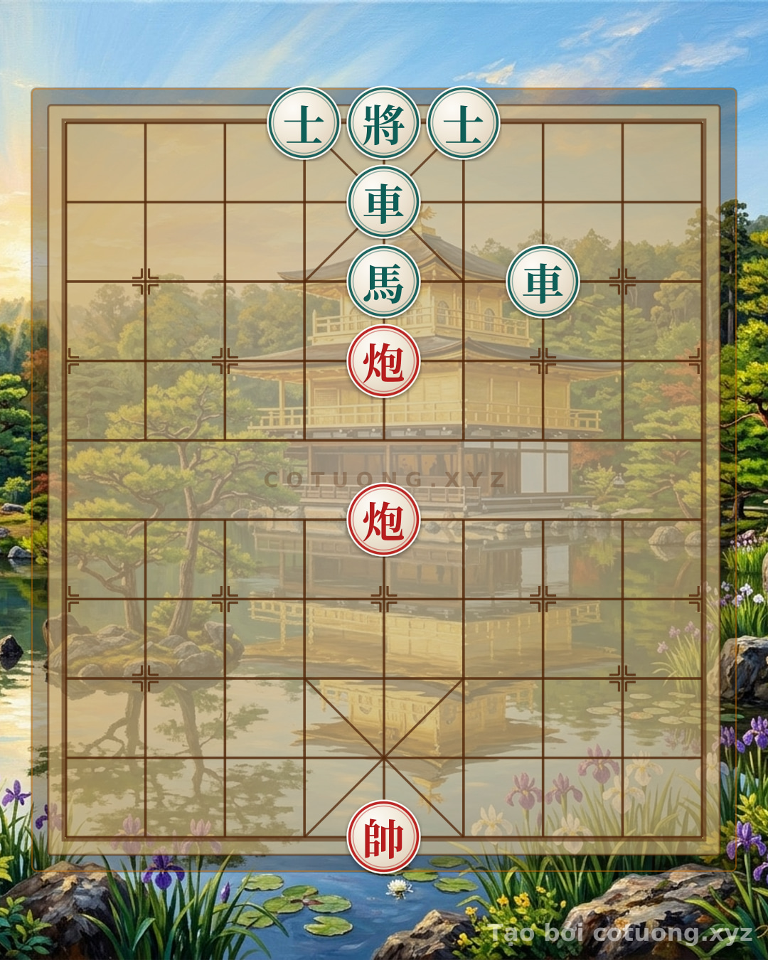 Challenge: Red's 'Sát pháp' Trap in the 2 Rooks - 2 Advisors Formation: Defensive Strategies and Counterattacks - Can you solve it?