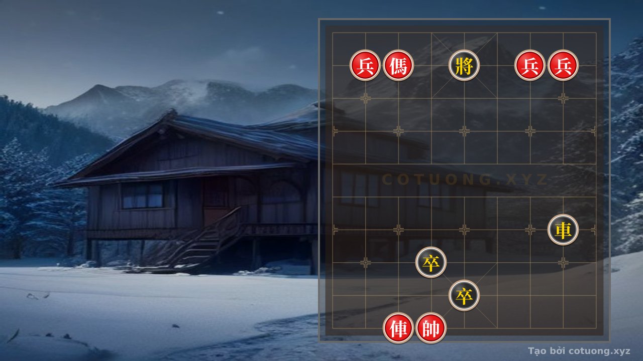 Thế cờ: Red General's Gambit: Black Rook on File 8 Rank 4 is Brutally Sacrificed - Decisive Strike — Cờ Tướng Online