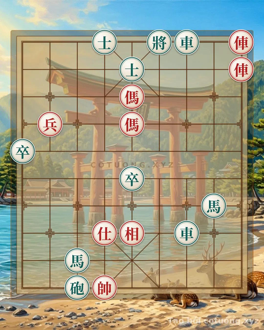 Thế cờ: Xiangqi: The Secret to Breaking Red's Double Horse Formation — Cờ Tướng Online