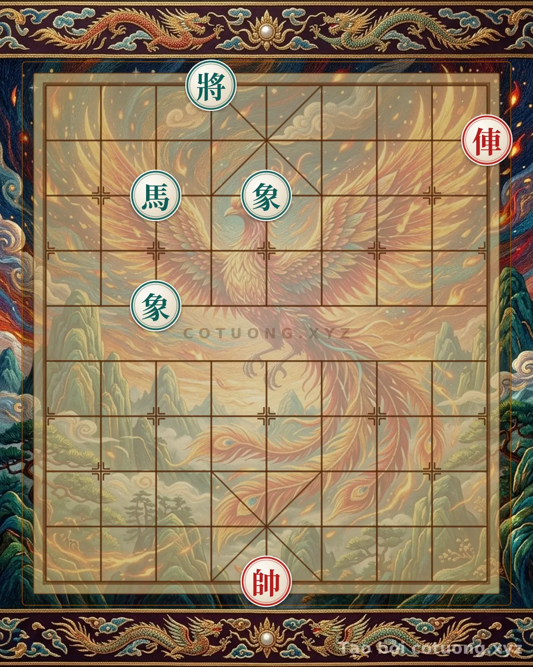 Thế cờ: Red Chariot in File 1, Rank 9: A Master's Analysis of the Deadly Opening in the Black General's Position — Cờ Tướng Online