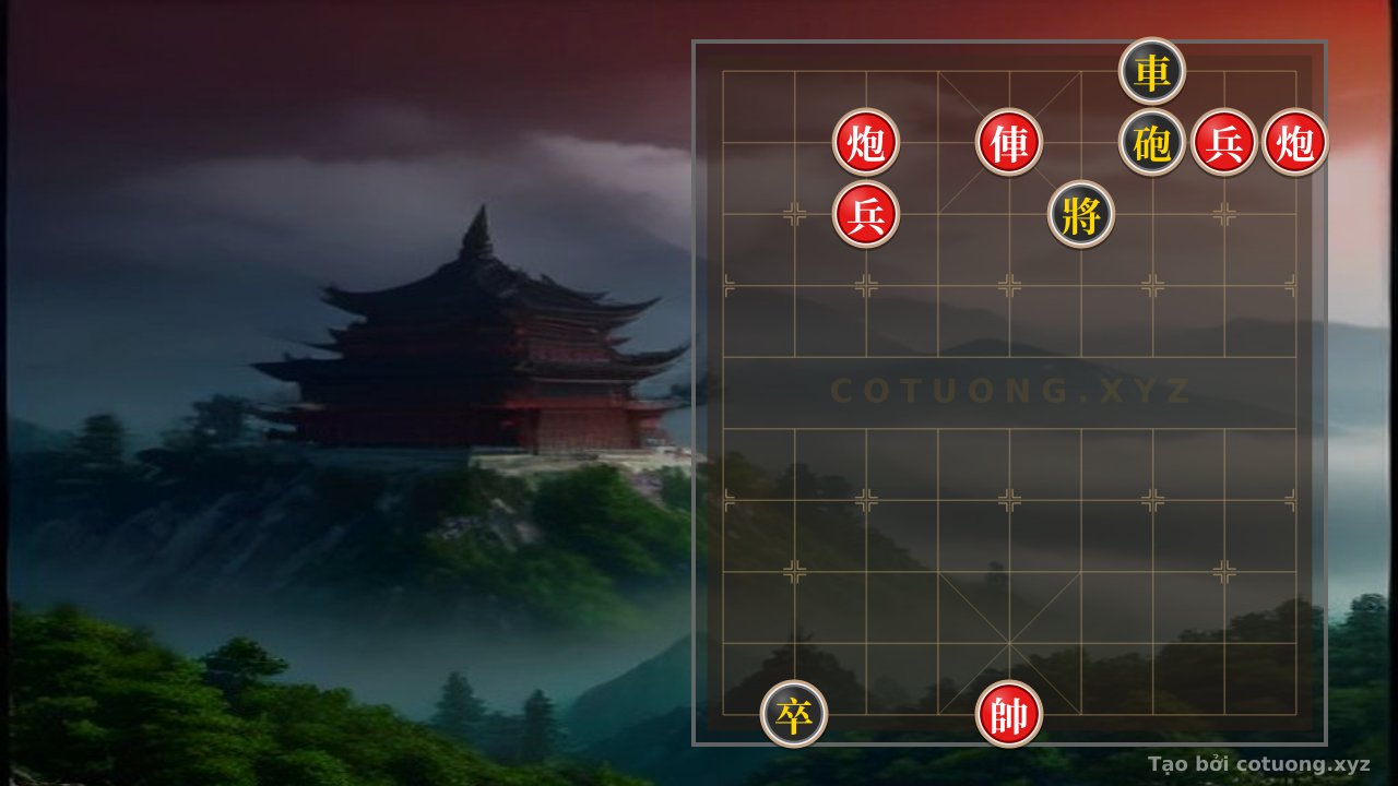 Thế cờ: Endgame Cruelty: Black Rook on 7th Rank and Red Cannon on 9th File - Basic Tactics — Cờ Tướng Online