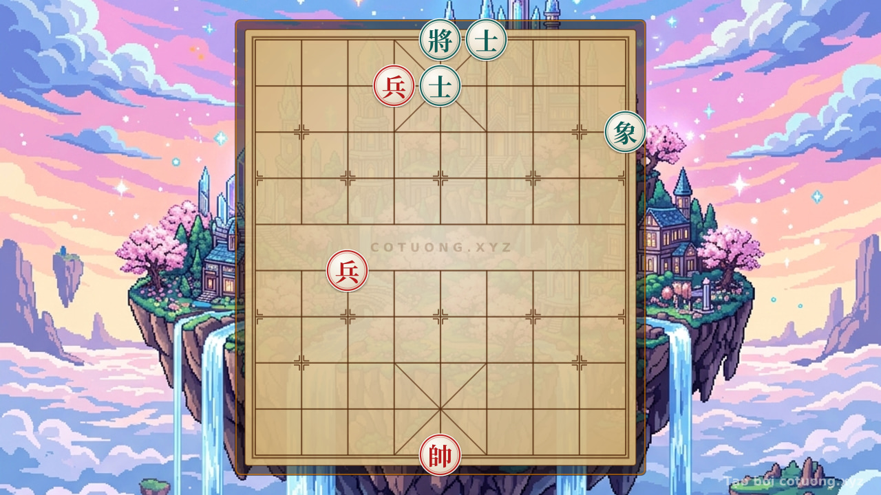 Thế cờ: Red General's Defeat: The Art of the 'Sát Pháp' Strategy with 2 Pawns — Cờ Tướng Online