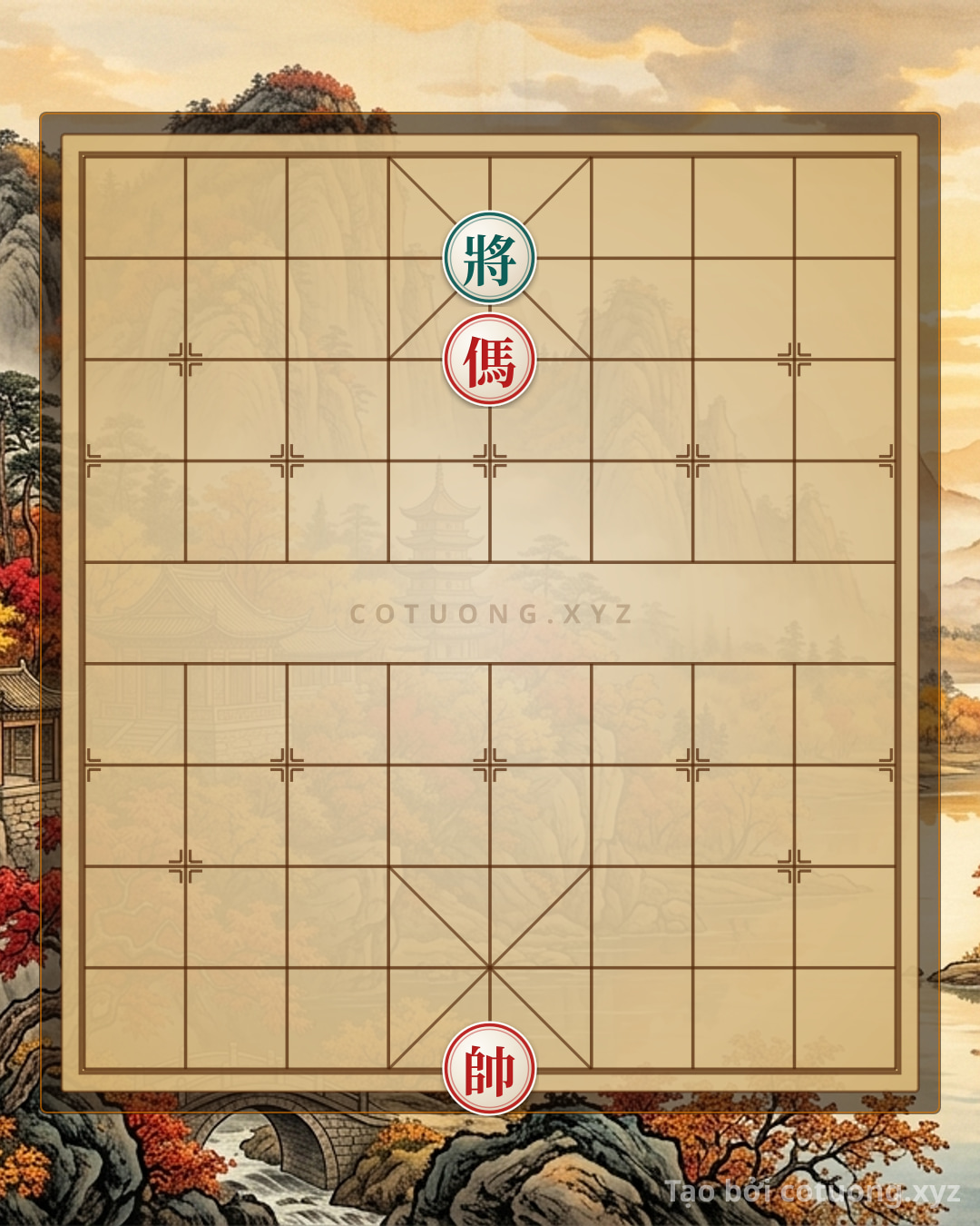 Challenge: Xiangqi Position: Red Horse on File 5 Rank 8 vs Black General on File 5 Rank 9 - Decisive Tactical Moves - Can you solve it?