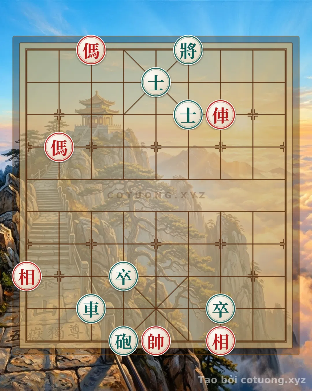 Thế cờ: Song Horse Attack - Defense Tips When Facing a Rook Checkmate on File 7 — Cờ Tướng Online