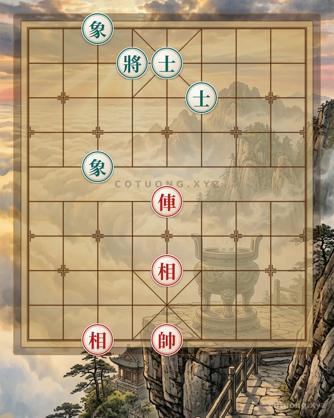 Thế cờ: Xiangqi: Strategic Checkmate in a Flash - Red Chariot Retreats to 5th Rank 4th File — Cờ Tướng Online