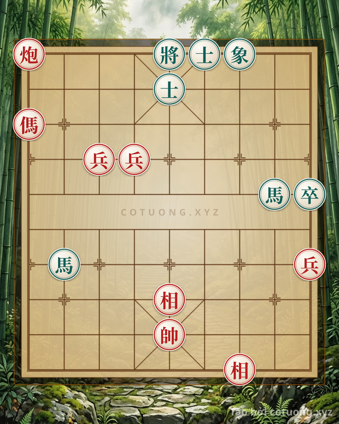 Challenge: Endgame: Cannon Horse 3Pawns 2Bishops vs. 2Horses Pawns 2Advisors Bishop - Defensive Counterattack Tips - Can you solve it?