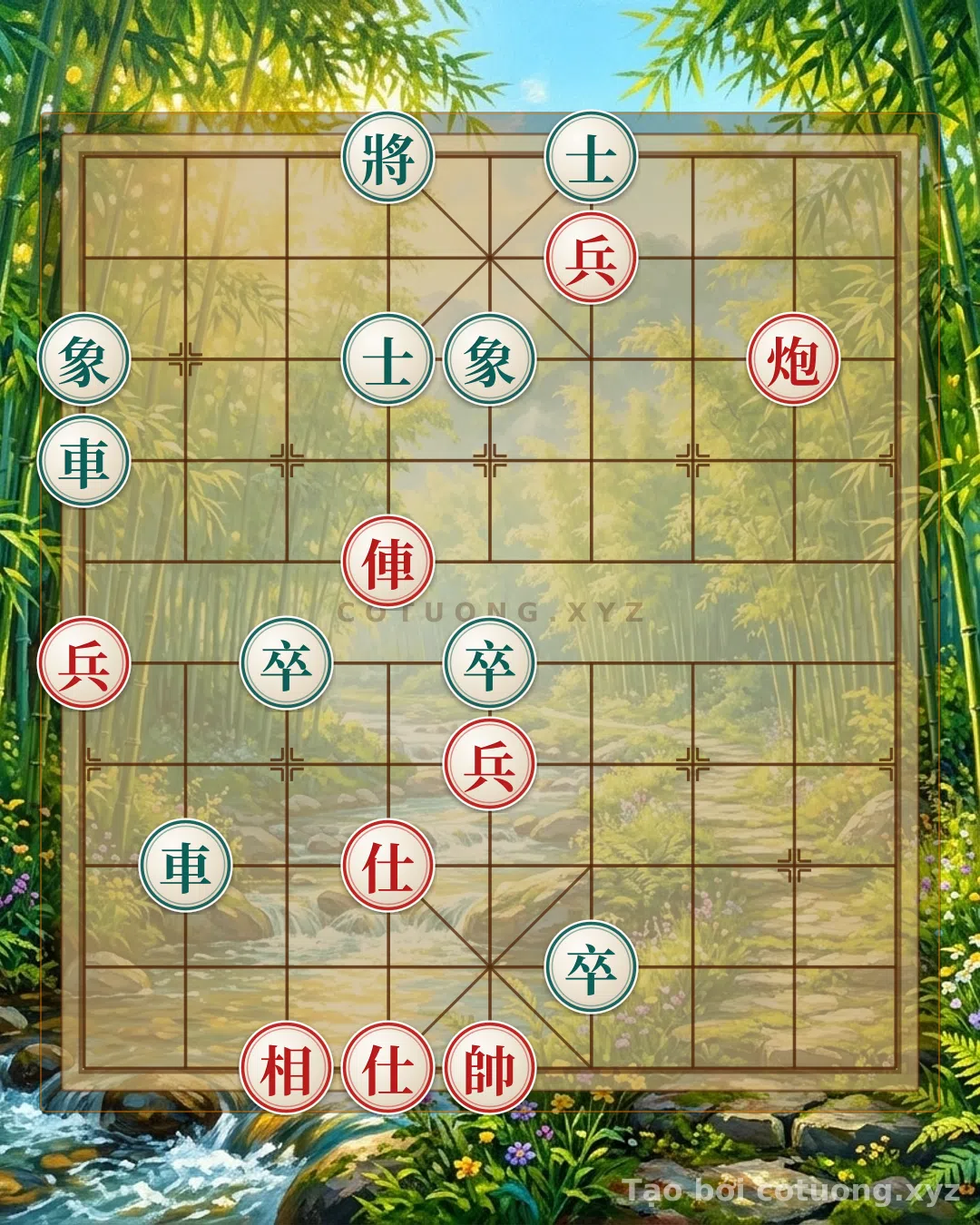 Thế cờ: Legendary General's Chess: The Immortal Battle Between Red and Black Generals — Cờ Tướng Online