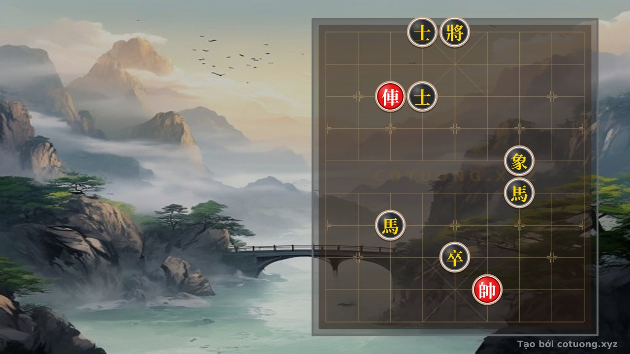 Thế cờ: The 'Dao Fu' Formation - Xiangqi (Chinese Chess) Puzzle Resembling a Battle of the Red Cliffs — Cờ Tướng Online