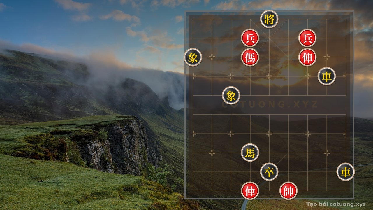 Thế cờ: Harmonious Xiangqi Board: Red and Black Set Up Like a Tactical Symphony — Cờ Tướng Online