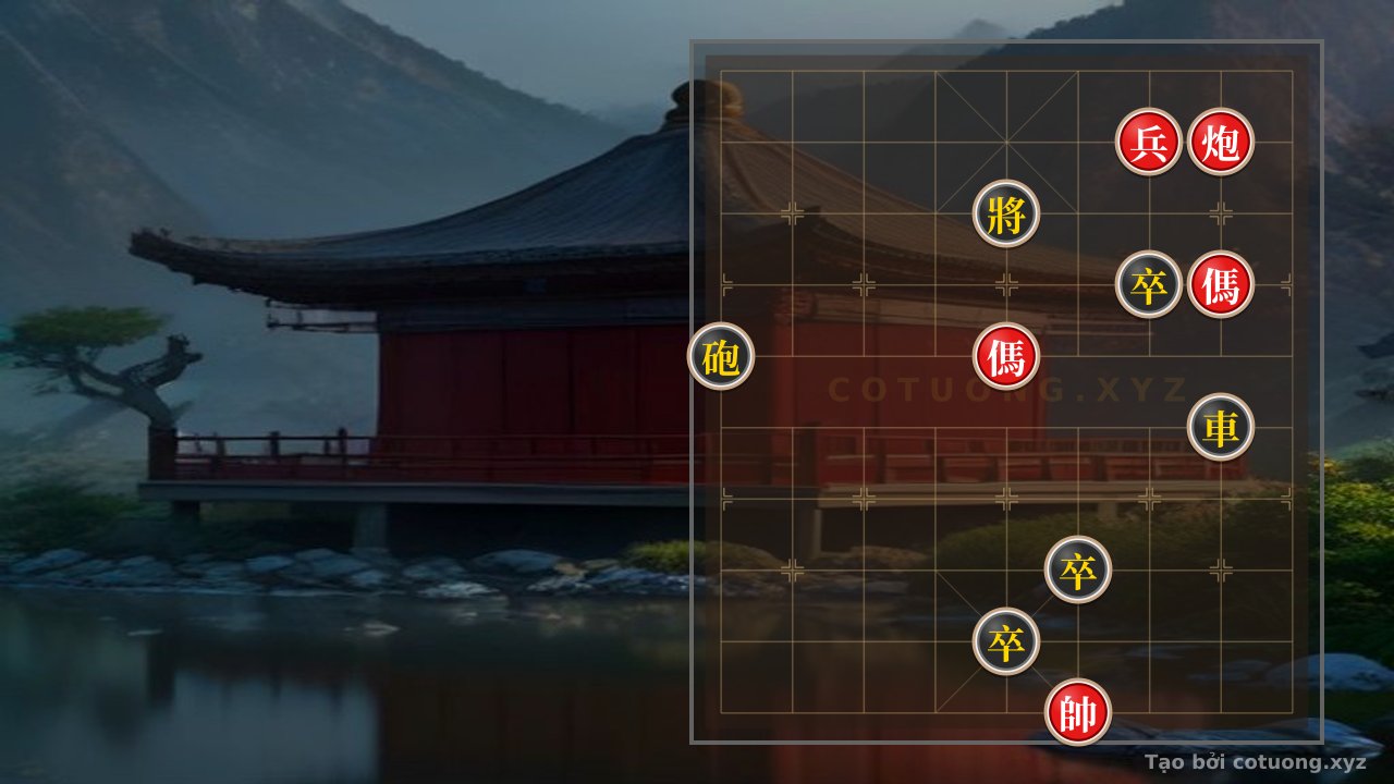 Thế cờ: Red General's First Move: Double Horses, Cannon Attacks Black Chariot! 7/10 Opening — Cờ Tướng Online