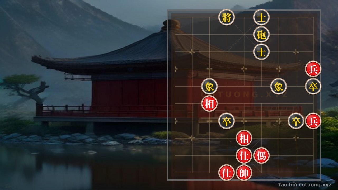 Thế cờ: Xiangqi Endgame: Highest Peak - Horse 2Pawns 2Advisors 2Bishops vs. Cannon 3Pawns 2Advisors 2Bishops — Cờ Tướng Online