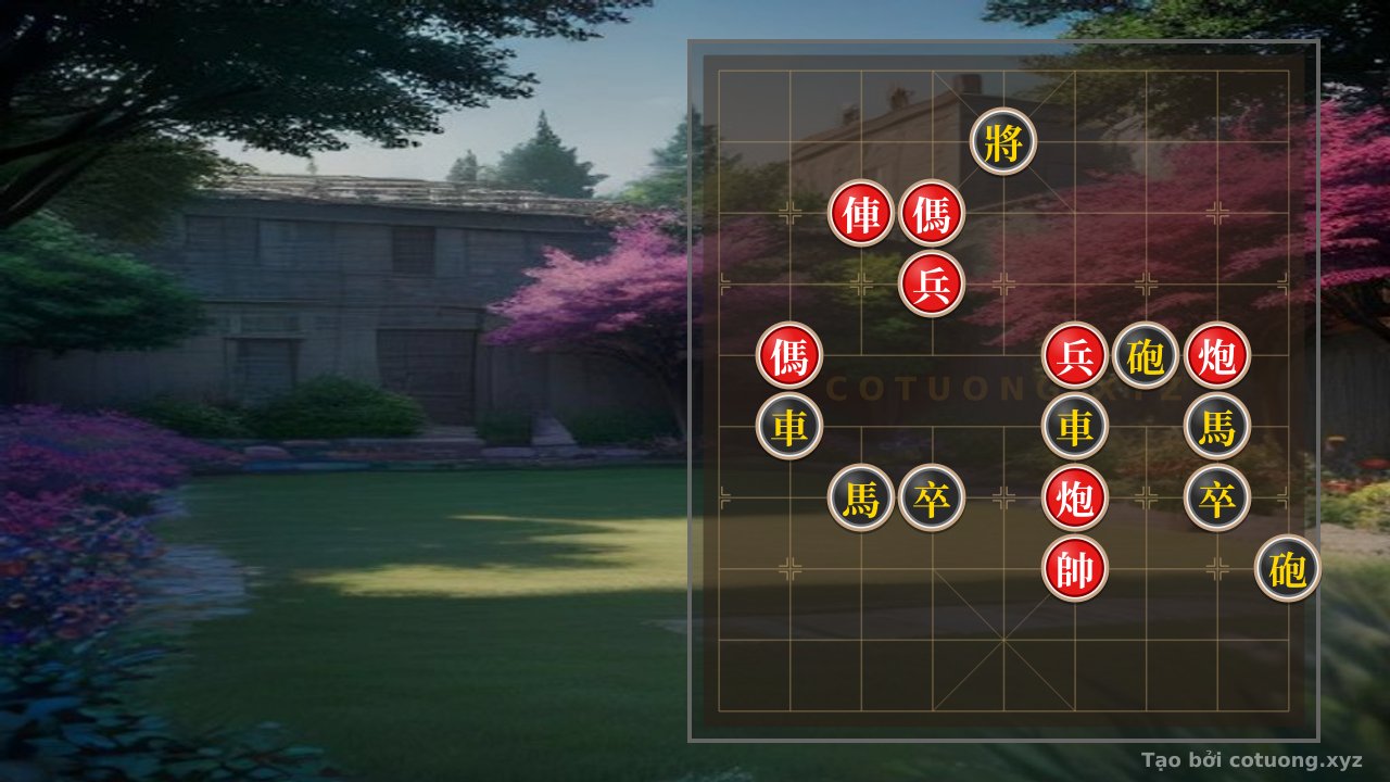 Thế cờ: The Mystic Checkmate: Red Chariot and Double Cannon Horse Crush the Opponent in 3 Moves — Cờ Tướng Online