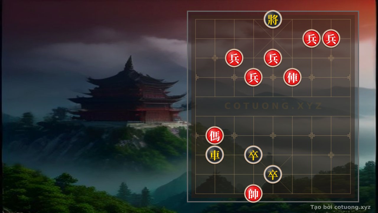 Thế cờ: Red General's Victory: The Perilous Double Horse Interlocking Strategy — Cờ Tướng Online