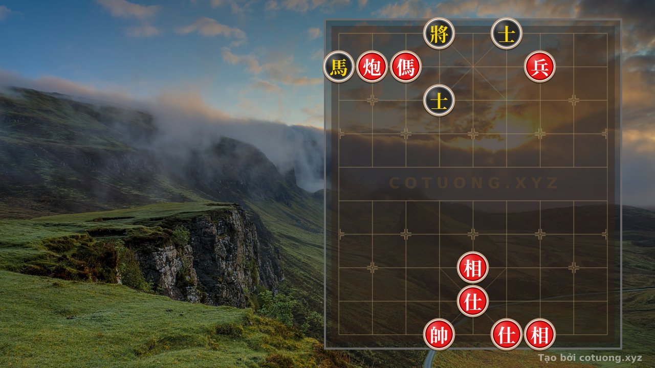 Thế cờ: Xiangqi: Black's Defensive Strategy in the Double Horse Face-to-Face Formation — Cờ Tướng Online