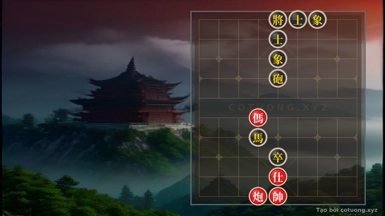 Thế cờ: Secret Trick to Defeat the Black General: Deception Tactics from the Double Horse Interlocking Position — Cờ Tướng Online