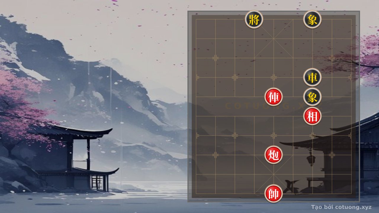 Thế cờ: Mystic Chess: The Crimson Jade Battle on the Board - Red Chariot Counterattacks in the Fog of War — Cờ Tướng Online