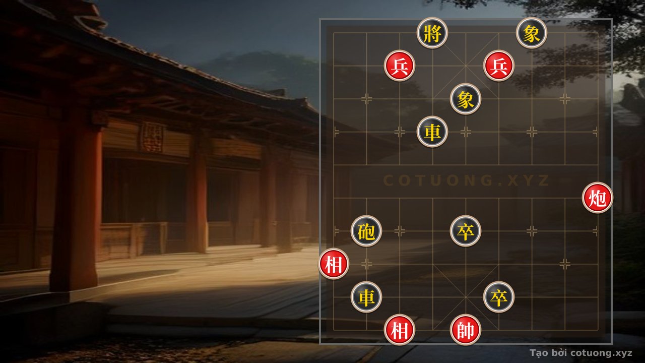 Thế cờ: Mastering the Classic Endgame: How Red's 2 Pawns and 2 Bishops Defeat Black's 2 Rooks and Cannon - An Unbelievable Victory in Chinese Chess — Cờ Tướng Online