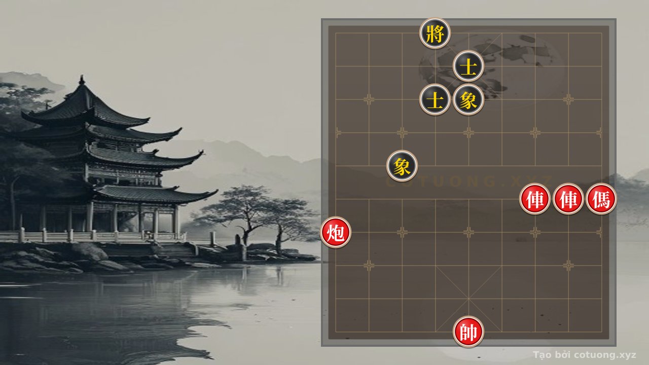 Thế cờ: Xiangqi: Red's Strategic Victory, Black's Advisor Retreats — Cờ Tướng Online