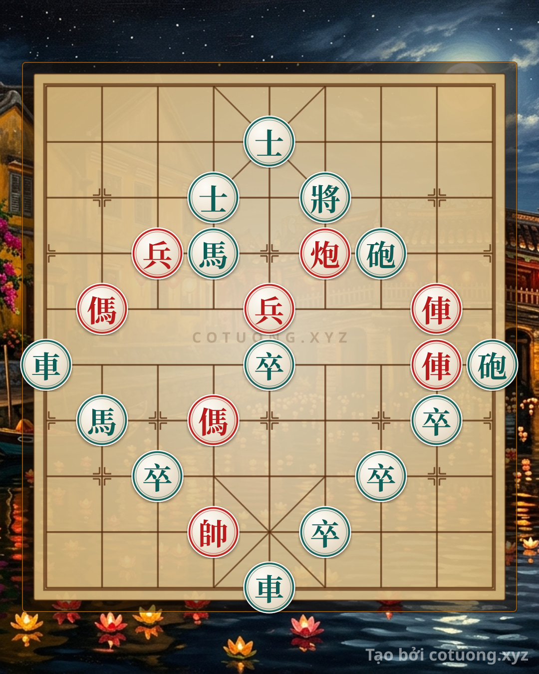 Thế cờ: The Art of Defensive Counterattack: Two Chariots, Two Cannons, Two Horses, Two Pawns vs. Two Chariots, Two Cannons, Two Horses, Five Pawns, Two Guards - Survival Secrets — Cờ Tướng Online