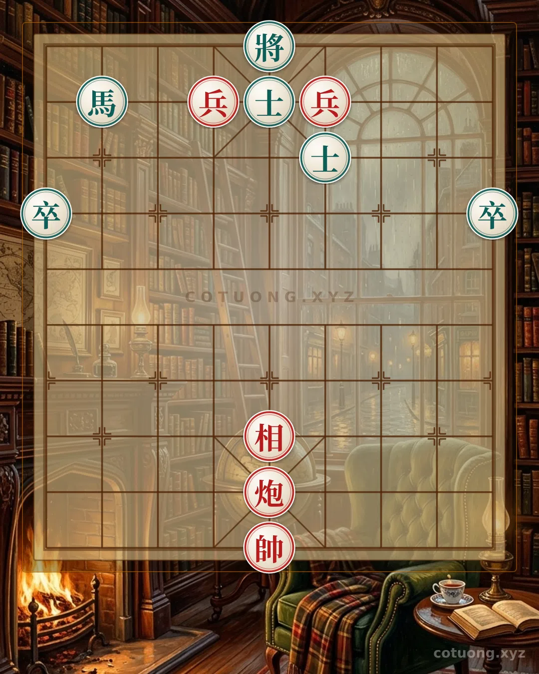 Thế cờ: The Heroic Formation: Red Cannon Roars, Black General Revealed - The Ultimate Counterattack Strategy — Cờ Tướng Online