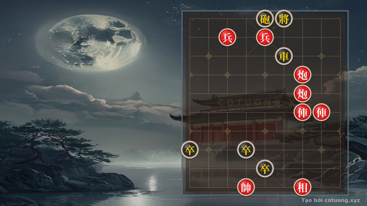Thế cờ: The Hidden Trick to Reverse a Dangerous Xiangqi Position: Red's 2 Rooks and 2 Cannons Defeat Black's Rook, Cannon, and 3 Pawns - When Defense Becomes a Counterattack Weapon — Cờ Tướng Online