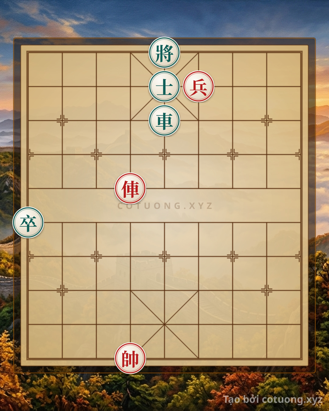 Thế cờ: Red vs Black: The 'Rook Straight Attack' Strategy of the Xich Bi Battle — Cờ Tướng Online