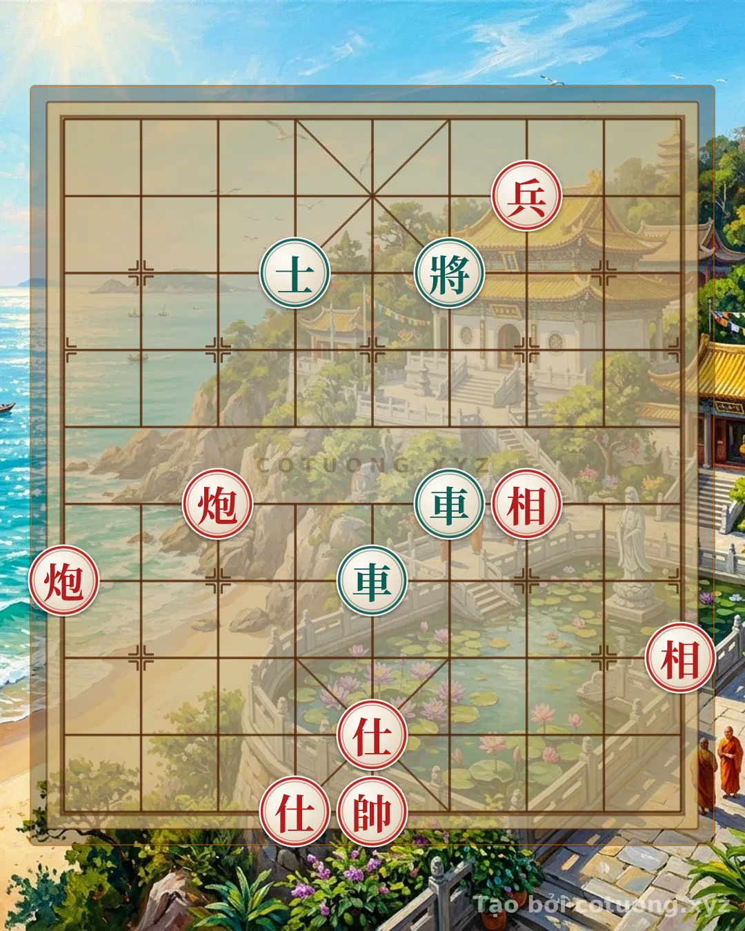Challenge: Red Cannon Trap on File 7, Rank 5: When the Black Chariot is on File 6, Rank 5 Waiting to Be Captured - Can you solve it?