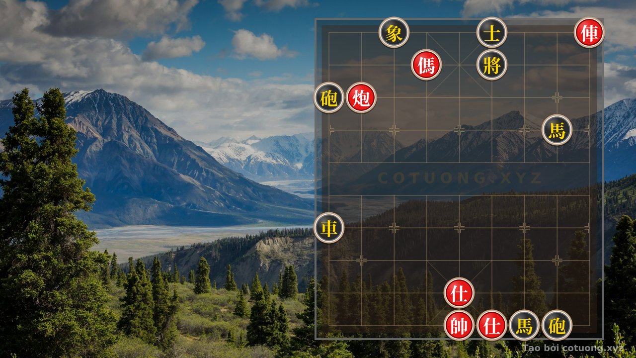 Thế cờ: Xiangqi: Unexpected Counterattack with Red Double Rooks - Strategy to Defeat the Black General on File 6 Rank 9 — Cờ Tướng Online
