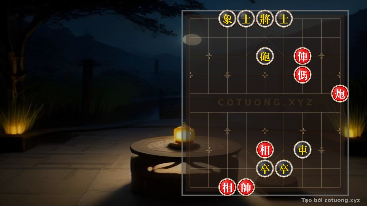 Thế cờ: Bloody Tactics: The Unexpected Red Side's Rook-Knight Counterattack - Shattering the Position in Just 3 Moves! — Cờ Tướng Online