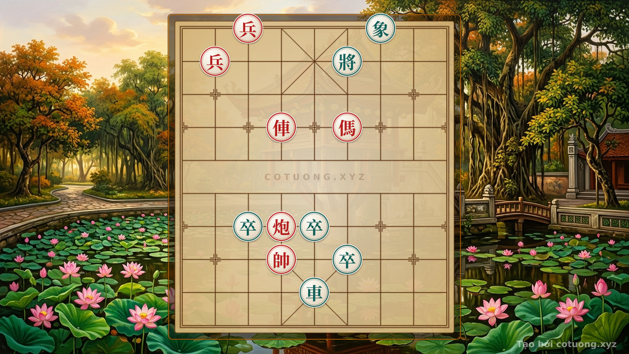 Thế cờ: Secret Tactics: Red's Aggressive Attack When the Rook is Exposed on the 10th Rank — Cờ Tướng Online