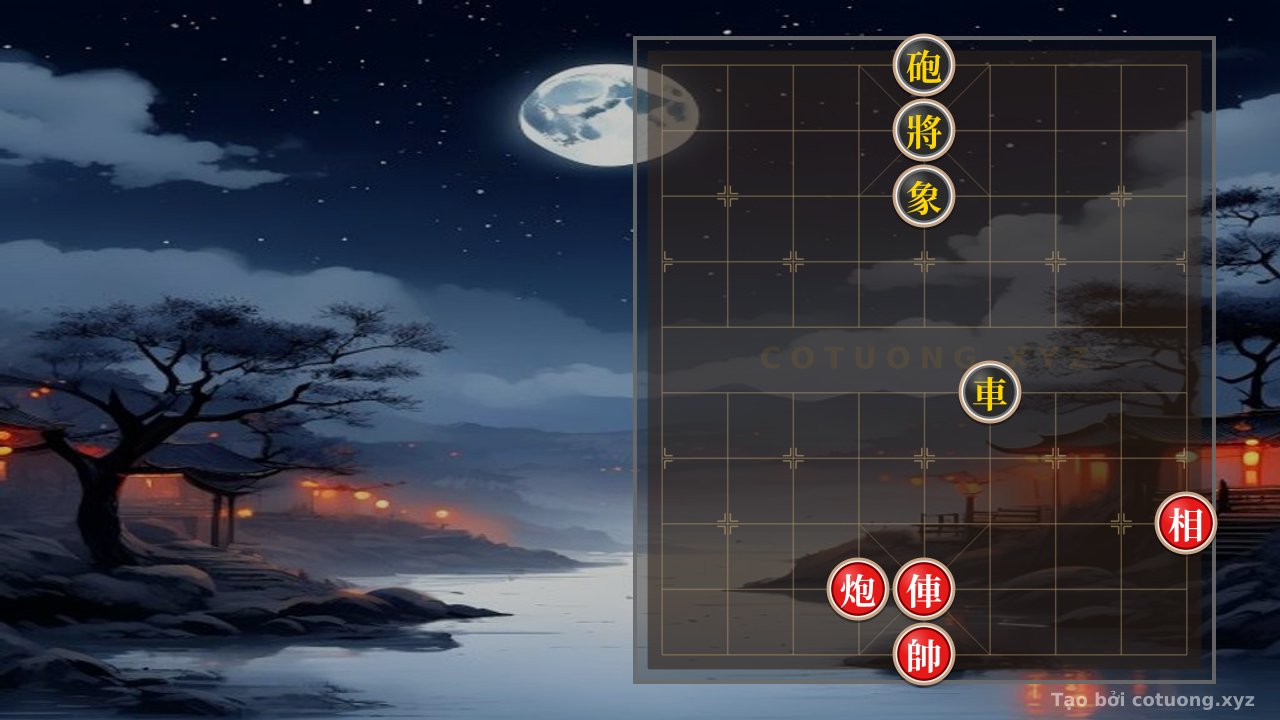 Thế cờ: Xiangqi: Red Cannon on 6th File Rank 2 vs Black Chariot on 6th File Rank 5 - Tactical Tips for Beginners — Cờ Tướng Online