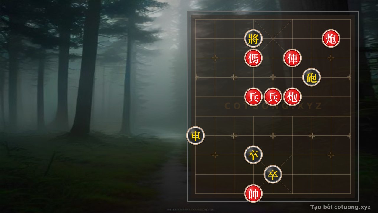 Thế cờ: Xiangqi: Red Strategy Exploits Empty Cannon on File 2 Rank 9 — Cờ Tướng Online