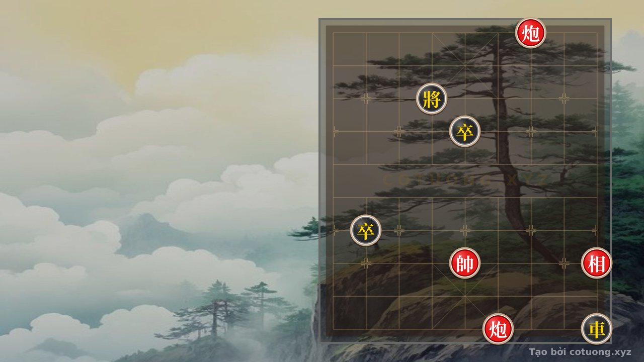 Thế cờ: 'Cannon Exposure 3 Moves of Wind' – Challenge the Black General to Step Out of the Den: 