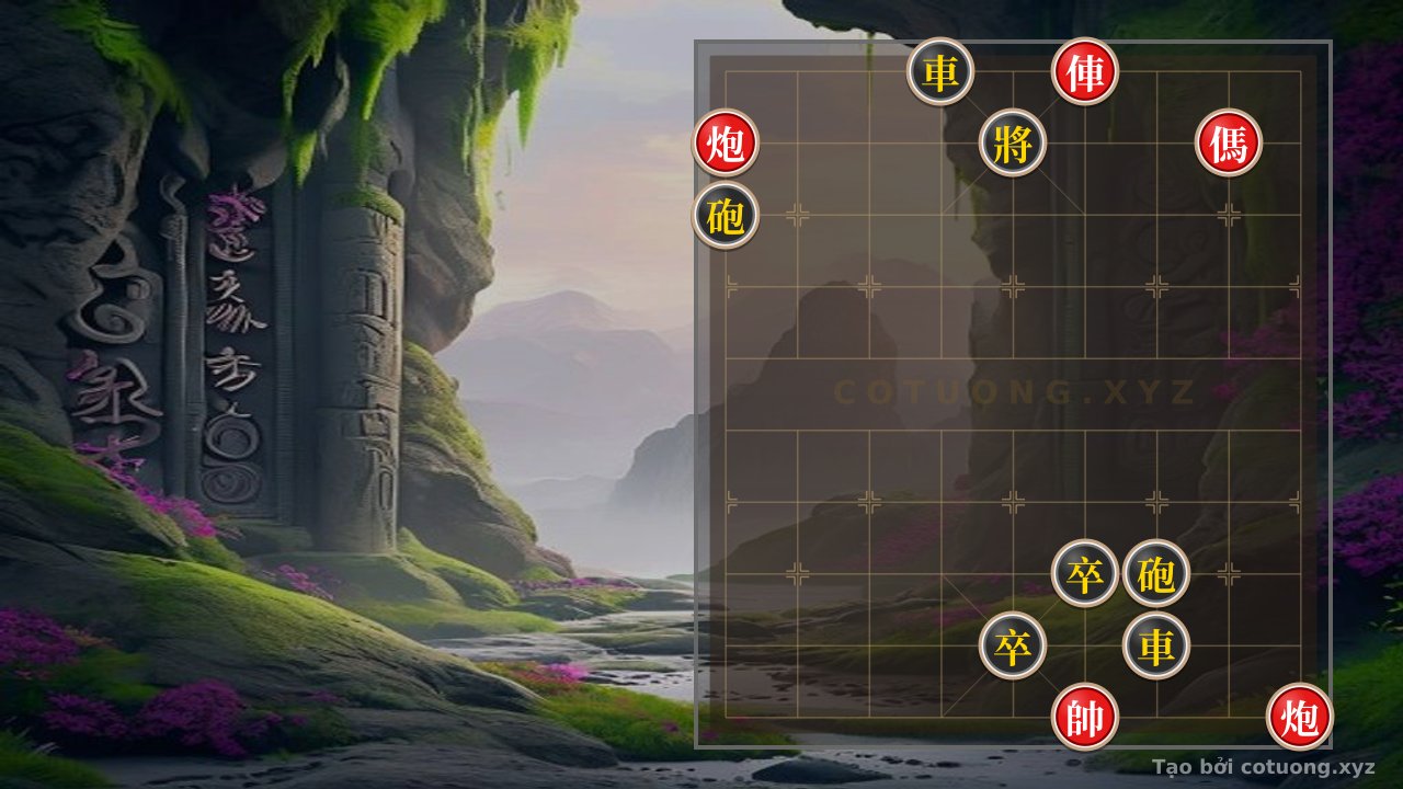 Thế cờ: Xiangqi (Chinese Chess) Master: Checkmate with the Red Cannon - 'Blade Wind' Tactics in the Double Rook Formation — Cờ Tướng Online