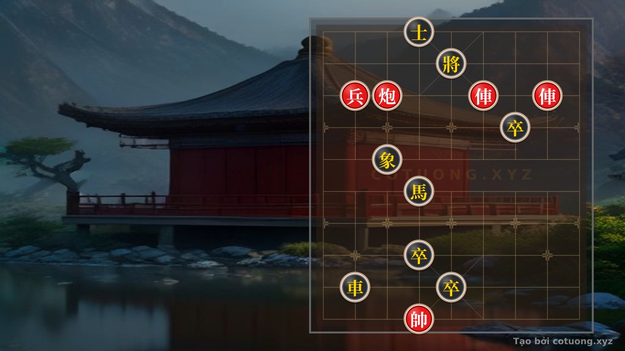 Thế cờ: Red Cannon's 'Empty' Move - Mastering the Black's Attacking Strategy in the General's Chessboard — Cờ Tướng Online