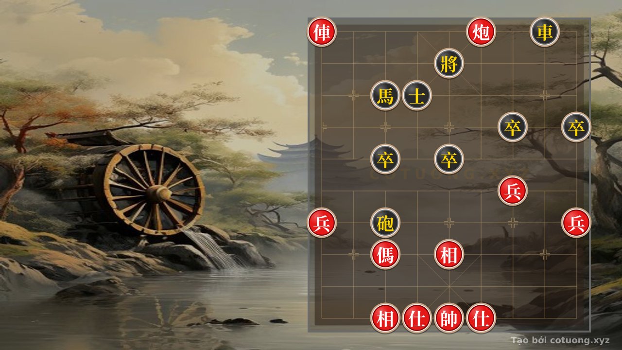 Thế cờ: Red Chariot on File 9, Rank 10: A Tactical Checkmate Strategy to Defeat the Black Chariot in 3 Moves — Cờ Tướng Online