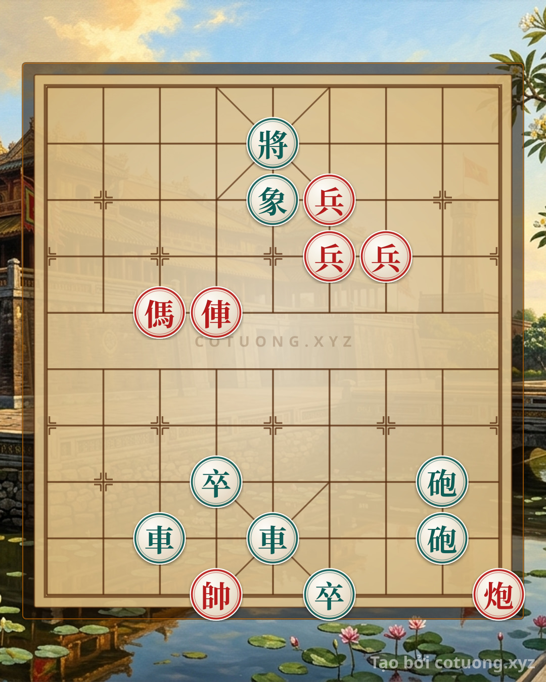 Challenge: The Classic Killing Moves: Red's Rook-Cannon-Horse Trio Crushes Black's Two Rooks and Two Cannons in Just 4 Moves - Can you solve it?