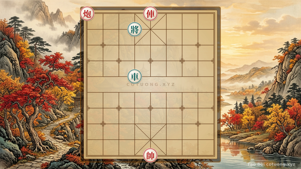 Thế cờ: Xiangqi: Red Cannon on 9th File, 10th Rank - Sacrifice Strategy to Trap the Black General — Cờ Tướng Online