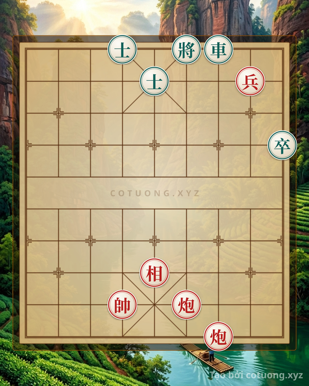 Thế cờ: Xiangqi Opening: Eight Black Soldiers, Two Red Cannons — Cờ Tướng Online