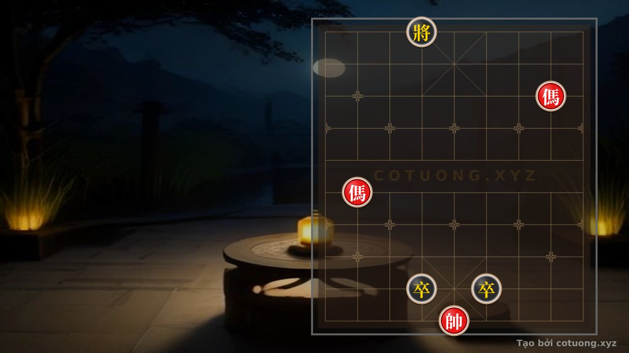 Thế cờ: Song Horse Attacking the General: Tactical Strategies for Red Chess in the 1/10 Opening — Cờ Tướng Online