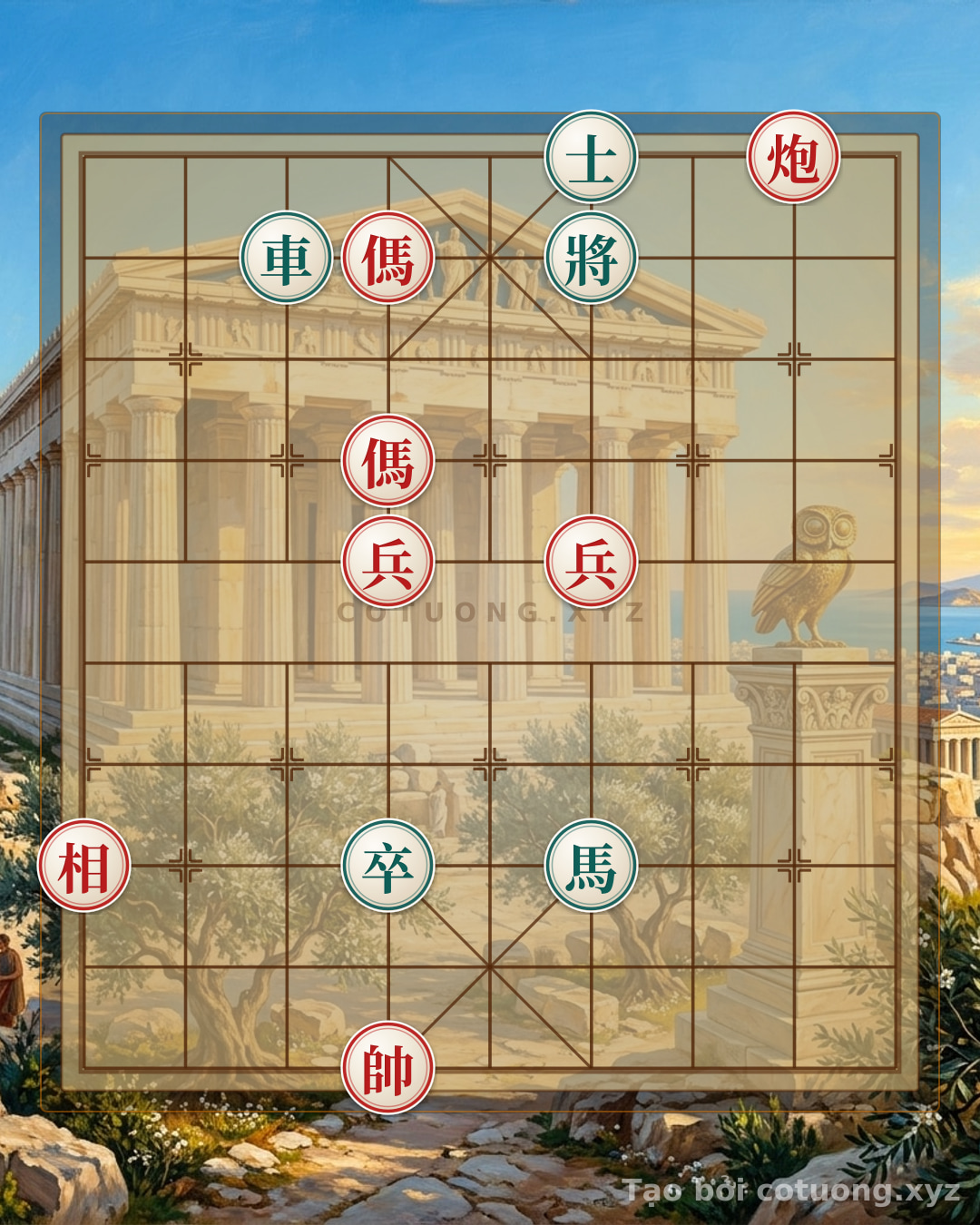 Thế cờ: Strategic Surprise: Black Rook on 3rd Rank and Red Cannon on 10th File - Xiangqi Winning Tactics — Cờ Tướng Online