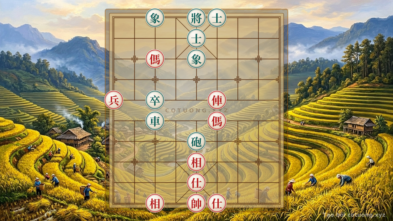 Thế cờ: Xiangqi (Chinese Chess): Double Horse Strategy - Trick the Empty Cannon - Guide for Beginners — Cờ Tướng Online