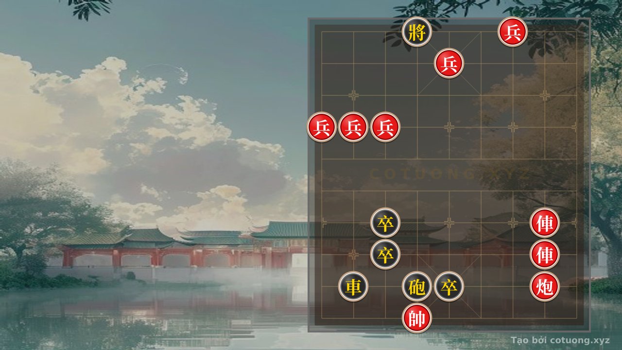 Thế cờ: Xiangqi: Position 'Red Rook Breaks Through' - Black Pawn Retreats — Cờ Tướng Online