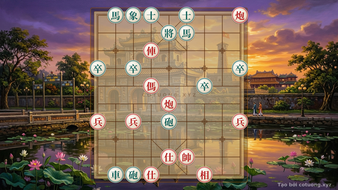 Thế cờ: Red General Wins: The Surprise Strategy of the Cannon Opening at 5-5 — Cờ Tướng Online