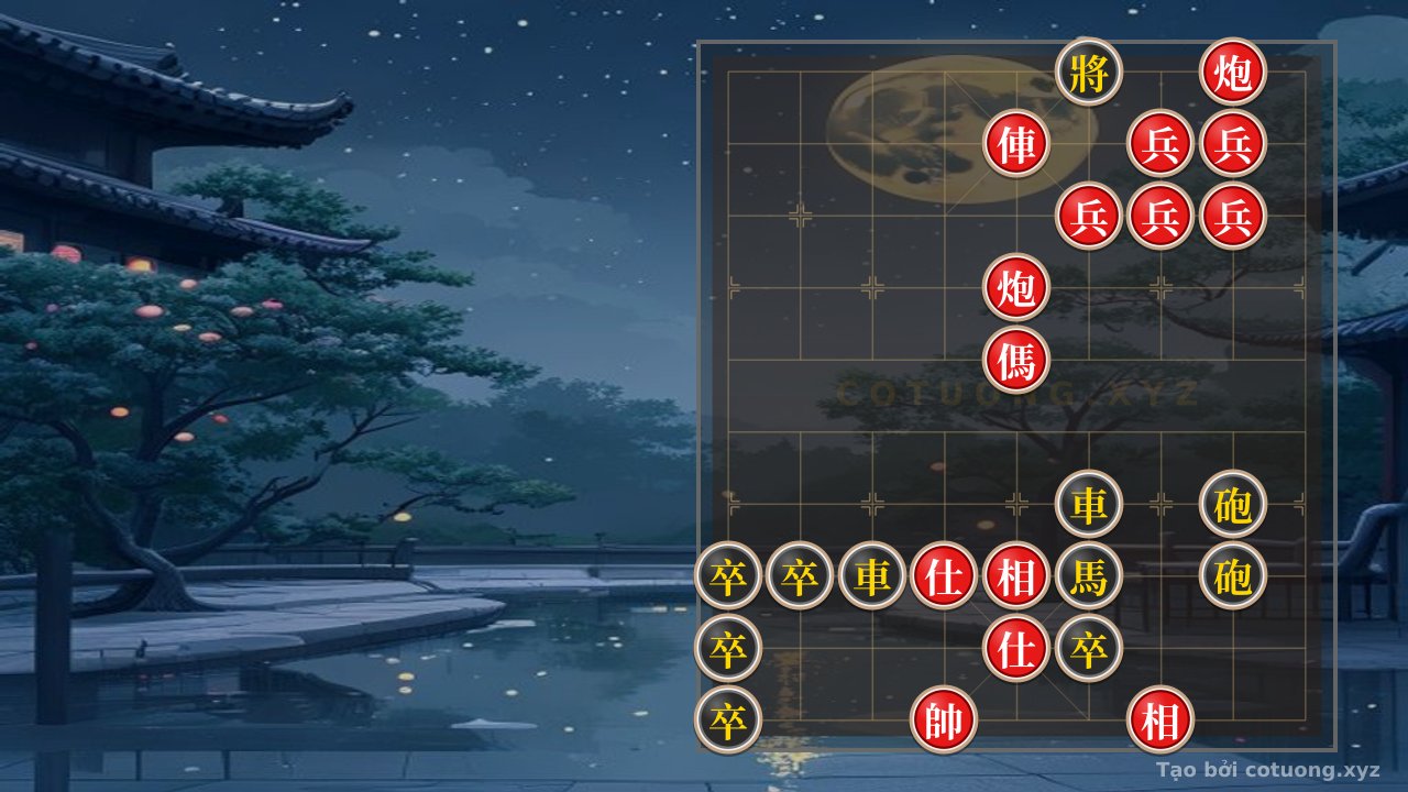 Thế cờ: Mythical Counterattack Tips: When the Red Chariot Faces Black's Double Cannons in Endgame Tactics #393b — Cờ Tướng Online