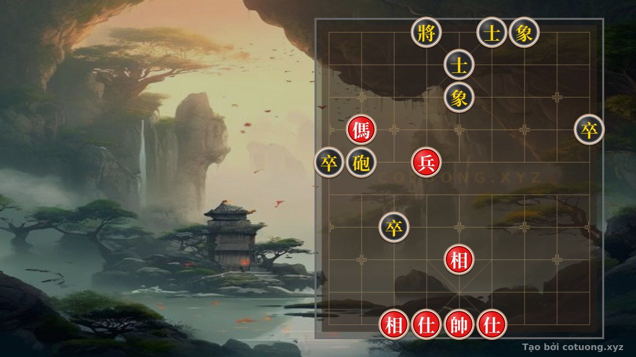 Thế cờ: The Mystery of the Xiangqi Battle: The Hidden Black Cannon Awaits a Counterattack — Cờ Tướng Online