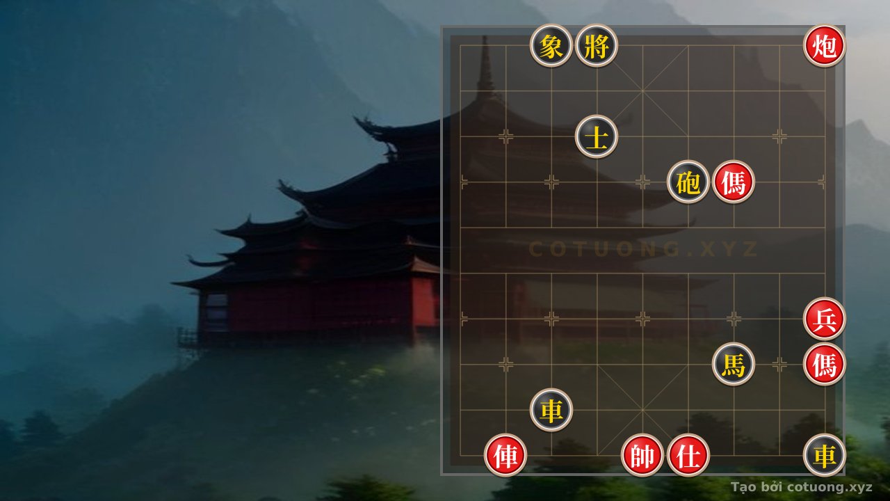 Thế cờ: Red General Chess: Tactical Checkmate from the Double Horse Formation — Cờ Tướng Online