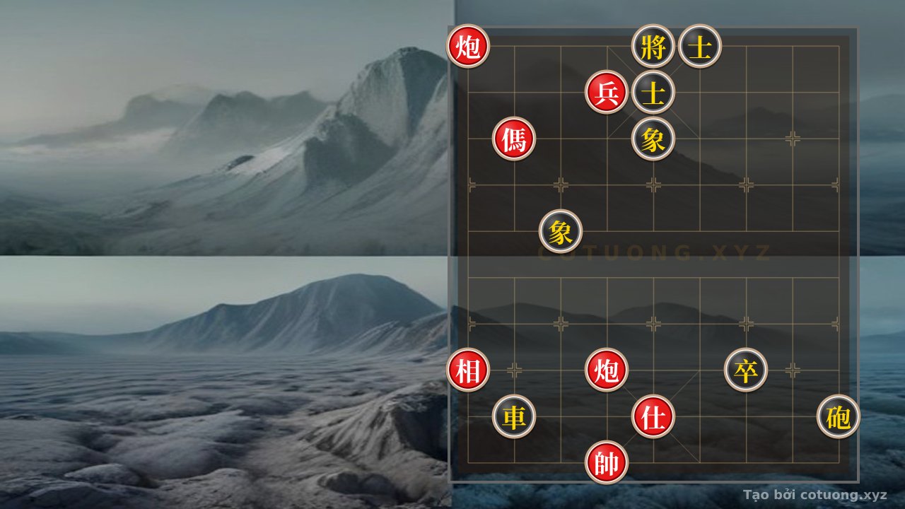 Thế cờ: Classic Checkmate Trick: When Red's 2 Cannons and Horse Pin the Black Rook-Cannon - Mythical Chess Position #fdd5 — Cờ Tướng Online